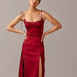 J. Crew x Anna October Burgundy Dress